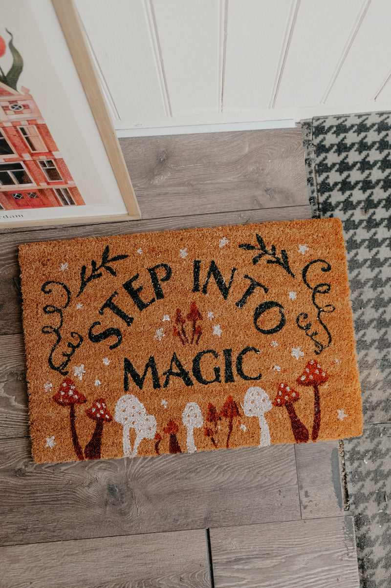 Step into Magic Witch Autumn Halloween Door Mat