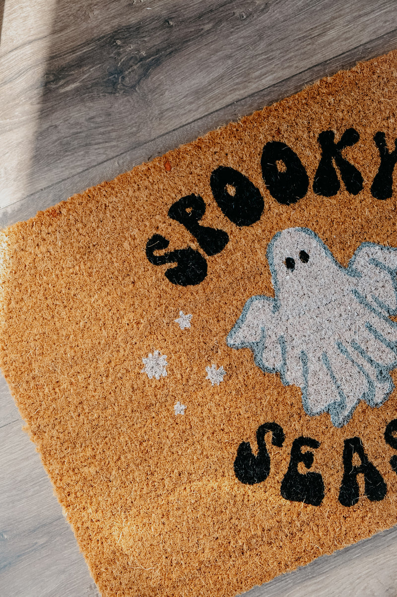 Spooky Ghost Halloween Autumn Door Mat