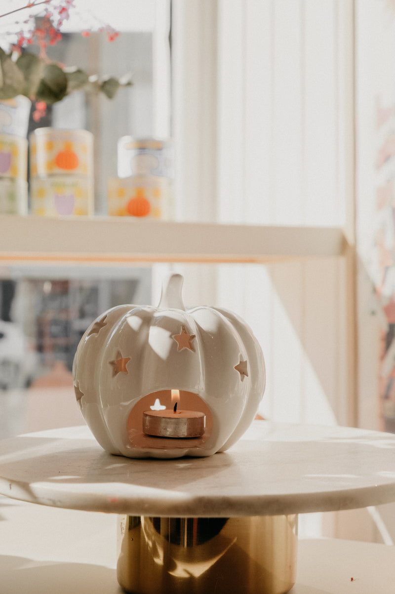 Hazel Star Pumpkin Tealight Holder Halloween Autumn