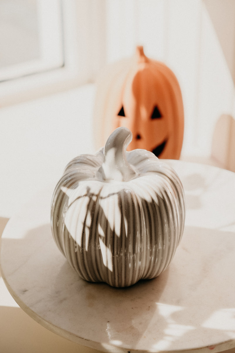 Jayne Rustic Ribbed Pumpkin Halloween Autumn - 3 sizes