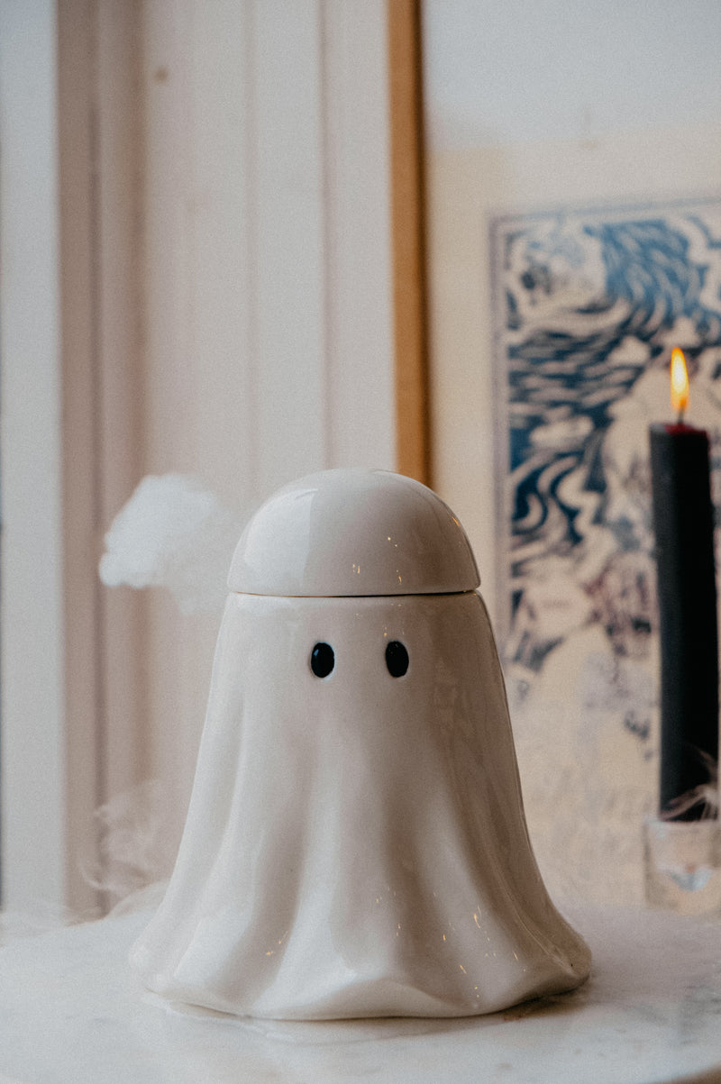 Gus Ghost Halloween Autumn Ceramic Cookie / Treats Jar