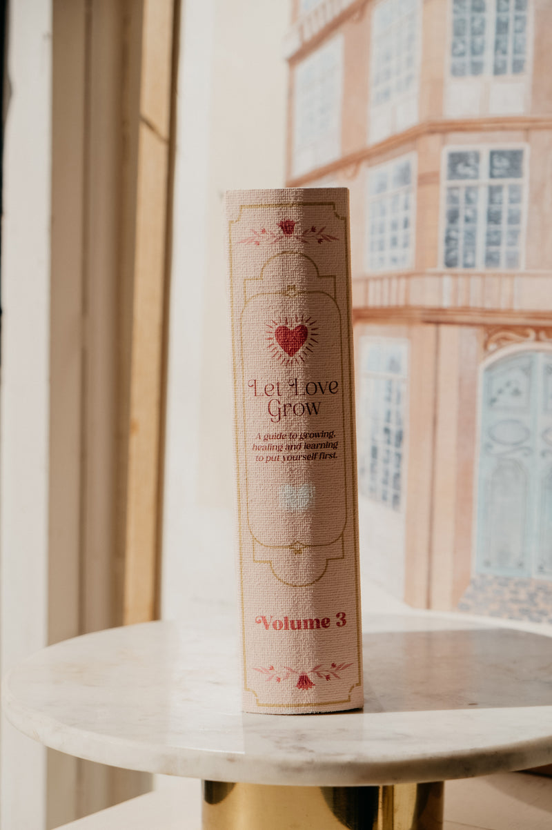 Kelly Let Love Grow Pastel Pink Storage Book Decor