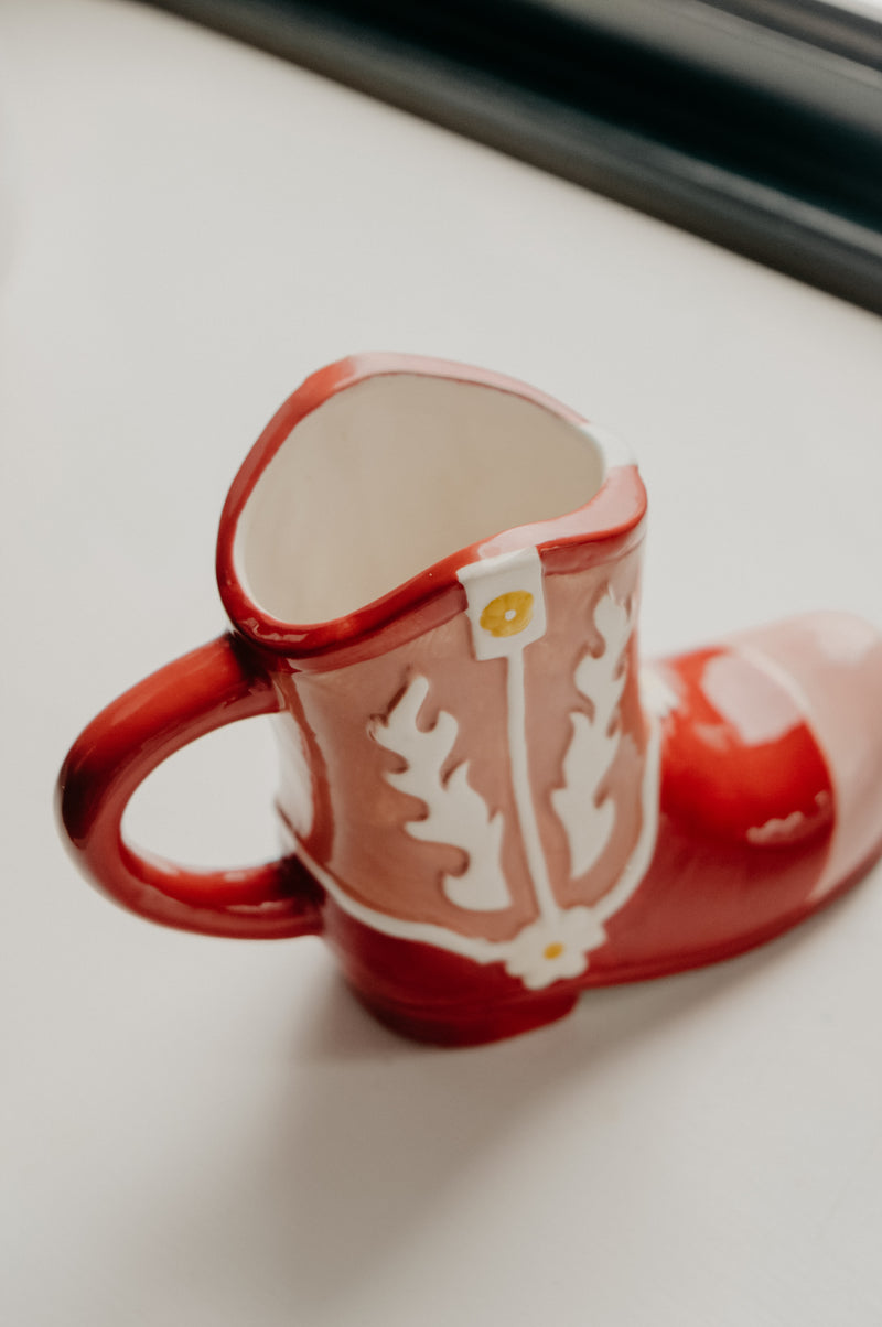 Maya Cowboy Boot Shaped Mug