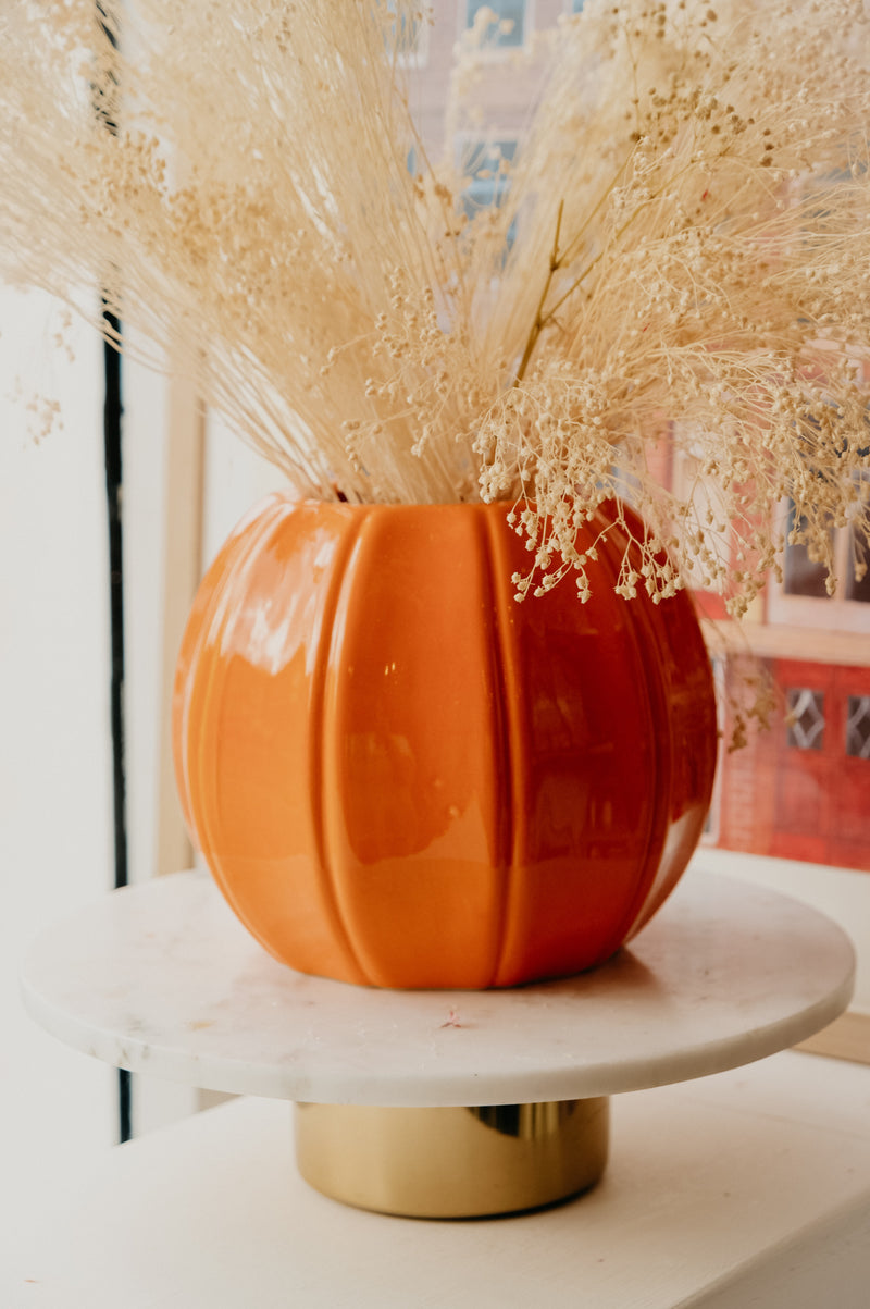 Pumpkin Autumn Orange Vase