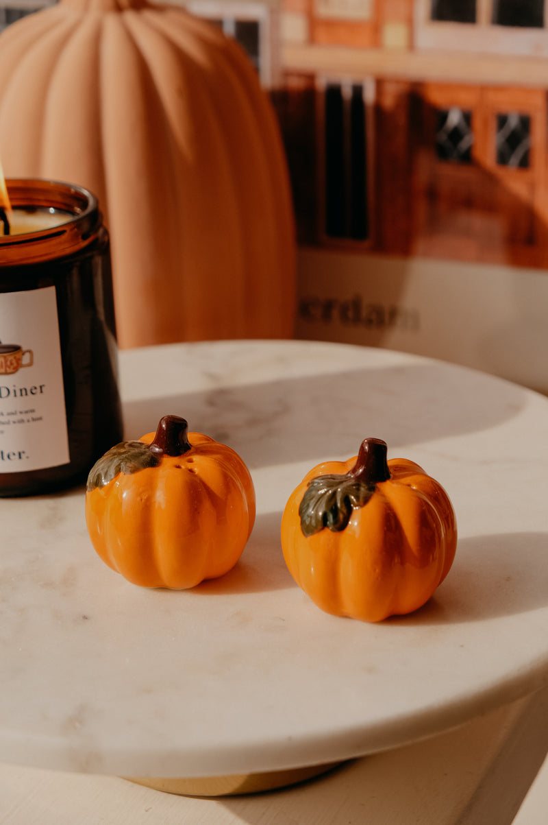 Gilmore Harvest Autumn Festival Pumpkin Salt and Pepper Shakers