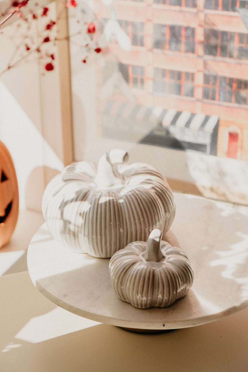 Jayne Rustic Ribbed Pumpkin Halloween Autumn - 3 sizes