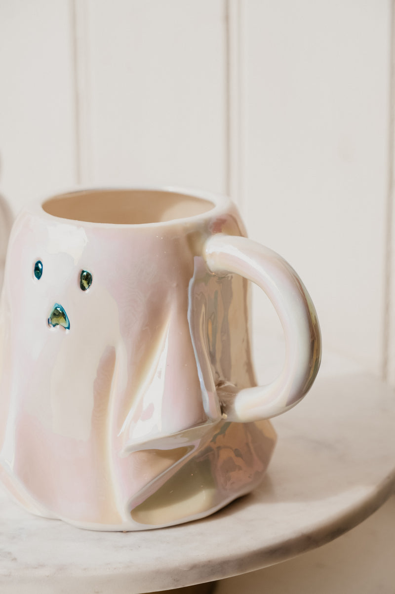 Gigi XL Iridescent Ghost Halloween Autumn Mug