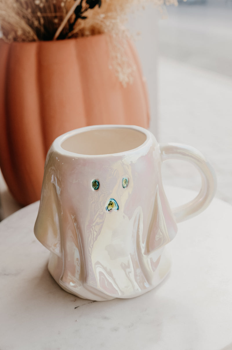 Gigi XL Iridescent Ghost Halloween Autumn Mug