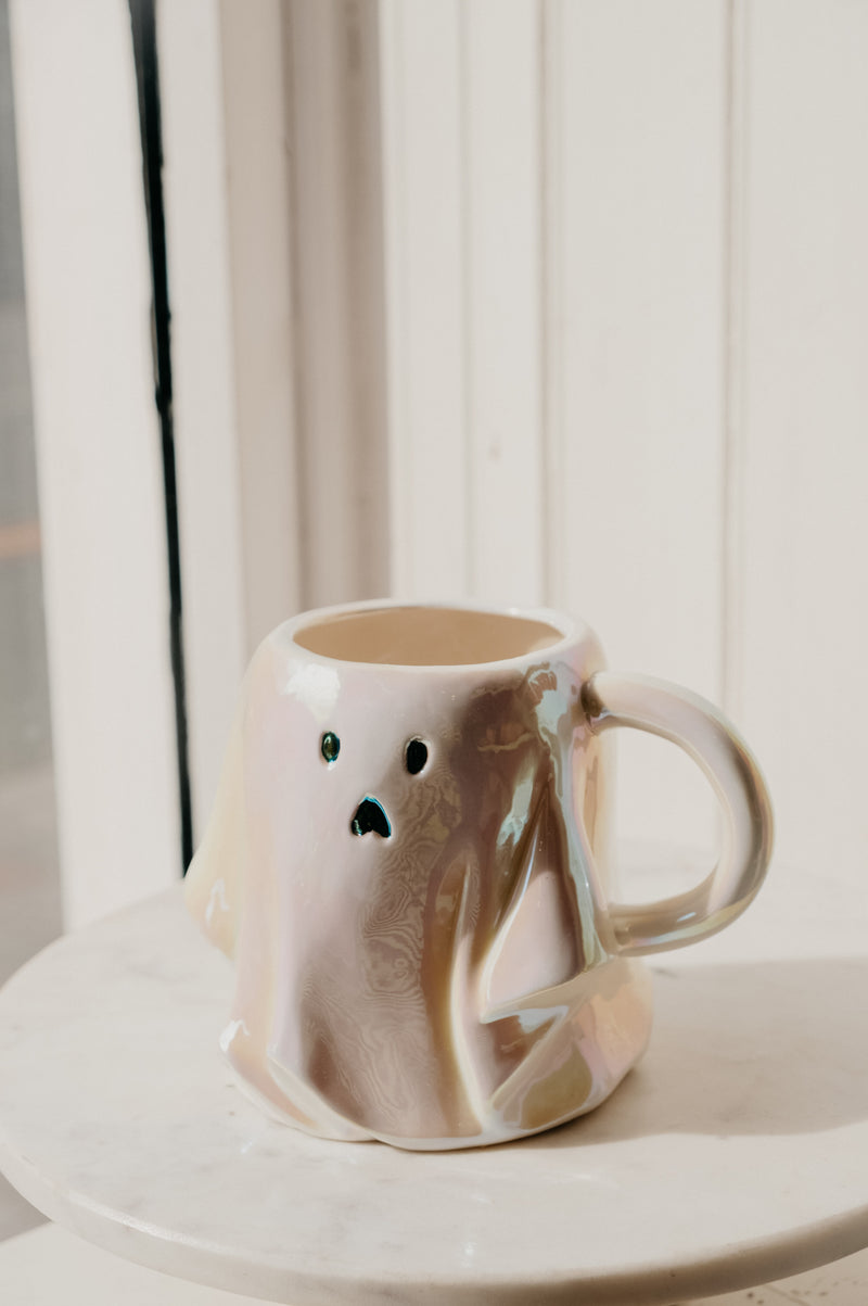 Gigi XL Iridescent Ghost Halloween Autumn Mug