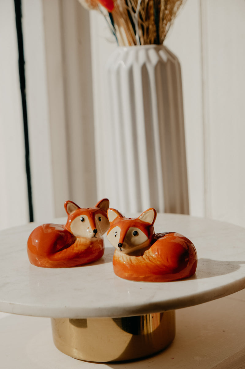Fox Cottagecore Salt and Pepper Shakers