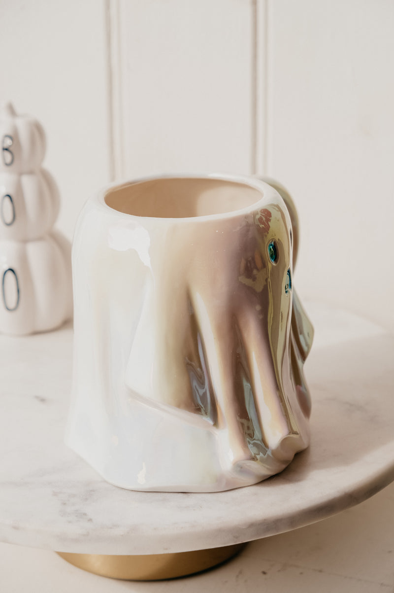 Gigi XL Iridescent Ghost Halloween Autumn Mug