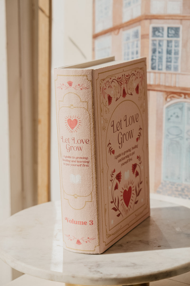 Kelly Let Love Grow Pastel Pink Storage Book Decor