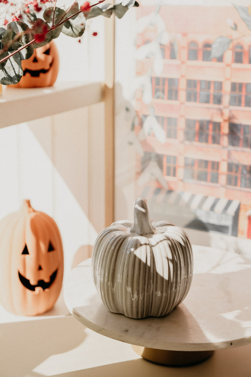 Jayne Rustic Ribbed Pumpkin Halloween Autumn - 3 sizes