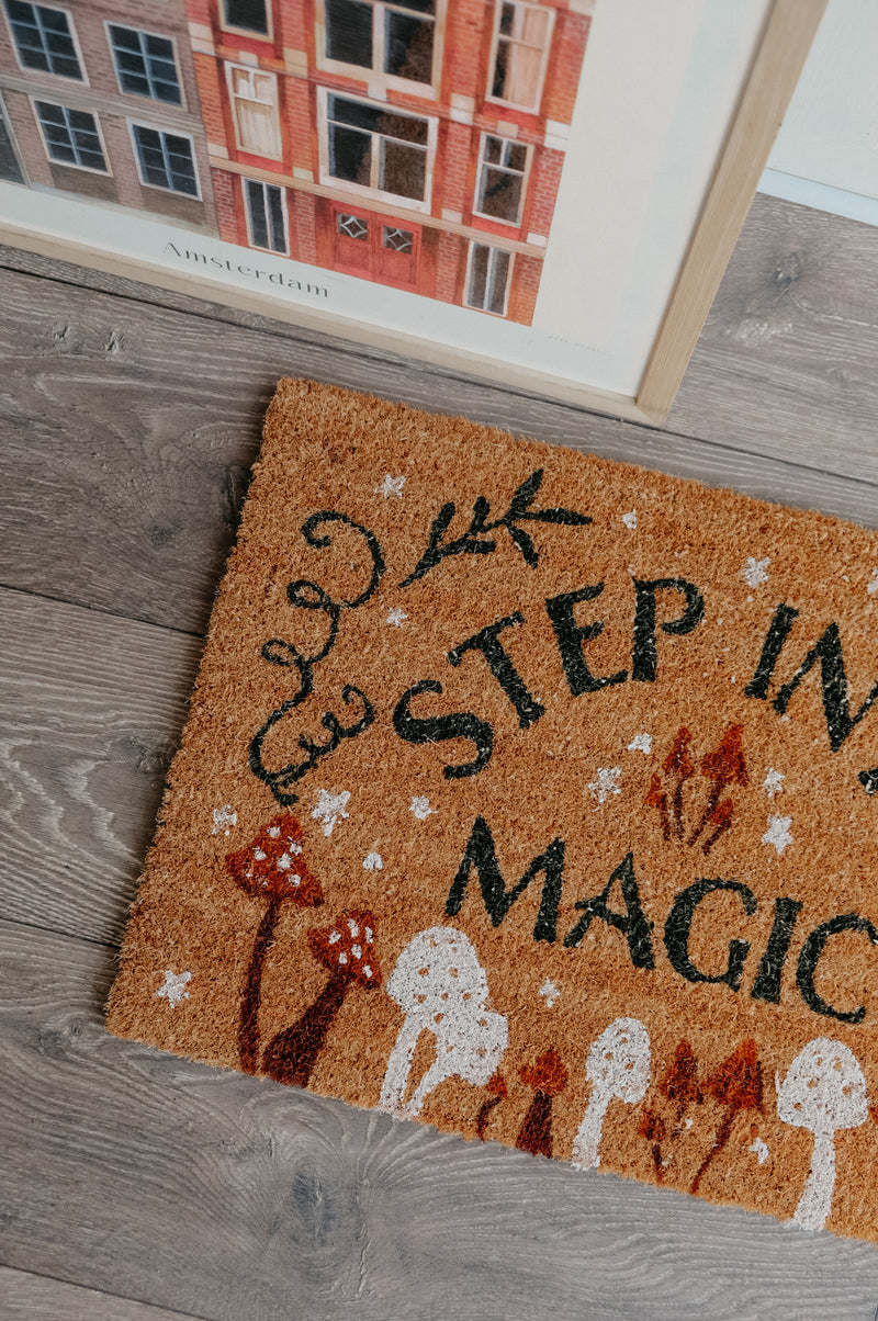 Step into Magic Witch Autumn Halloween Door Mat
