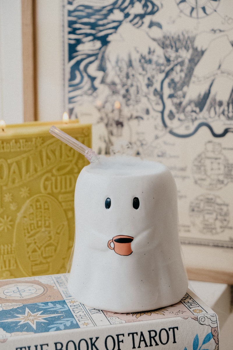 Gaia Ghost XL Halloween Autumn Ceramic To-Go Takeaway Mug