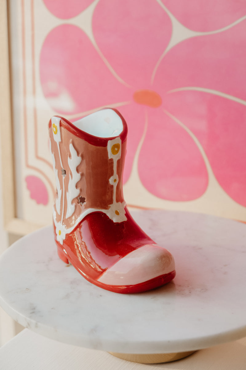 Cowboy Boot Ceramic Wax Melt Burner