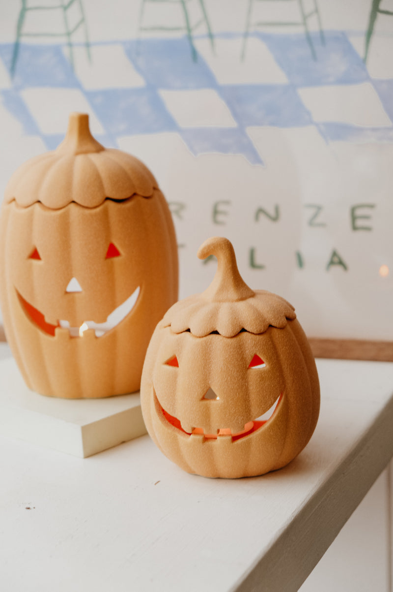 Heidi Orange 3 in 1 Jack-o-Lantern Pumpkin Halloween Wax Melt Burner | Incense Burner | Tealight Holder - 2 sizes