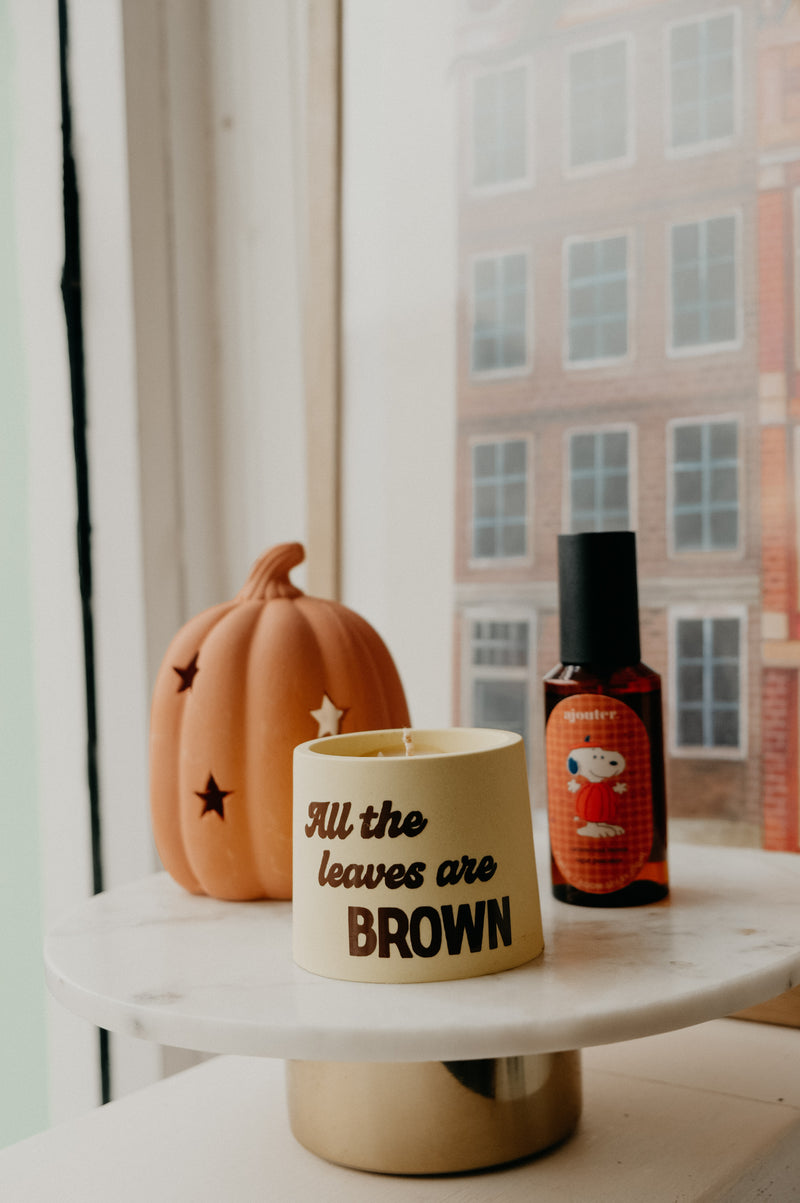 Great Pumpkin Snoopy All The Leaves Are Brown Candle Jar