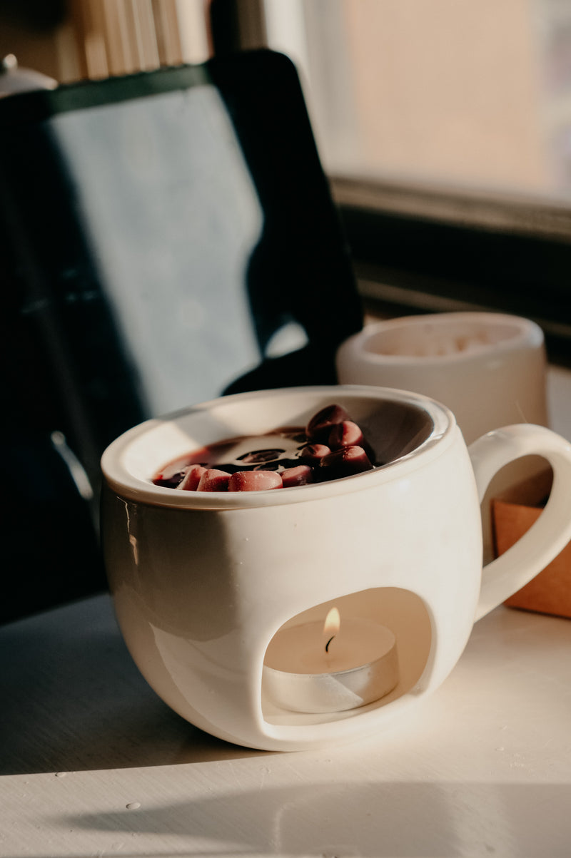 Perk Coffee Inspired 2 in 1 Melt Burner and Incense Burner