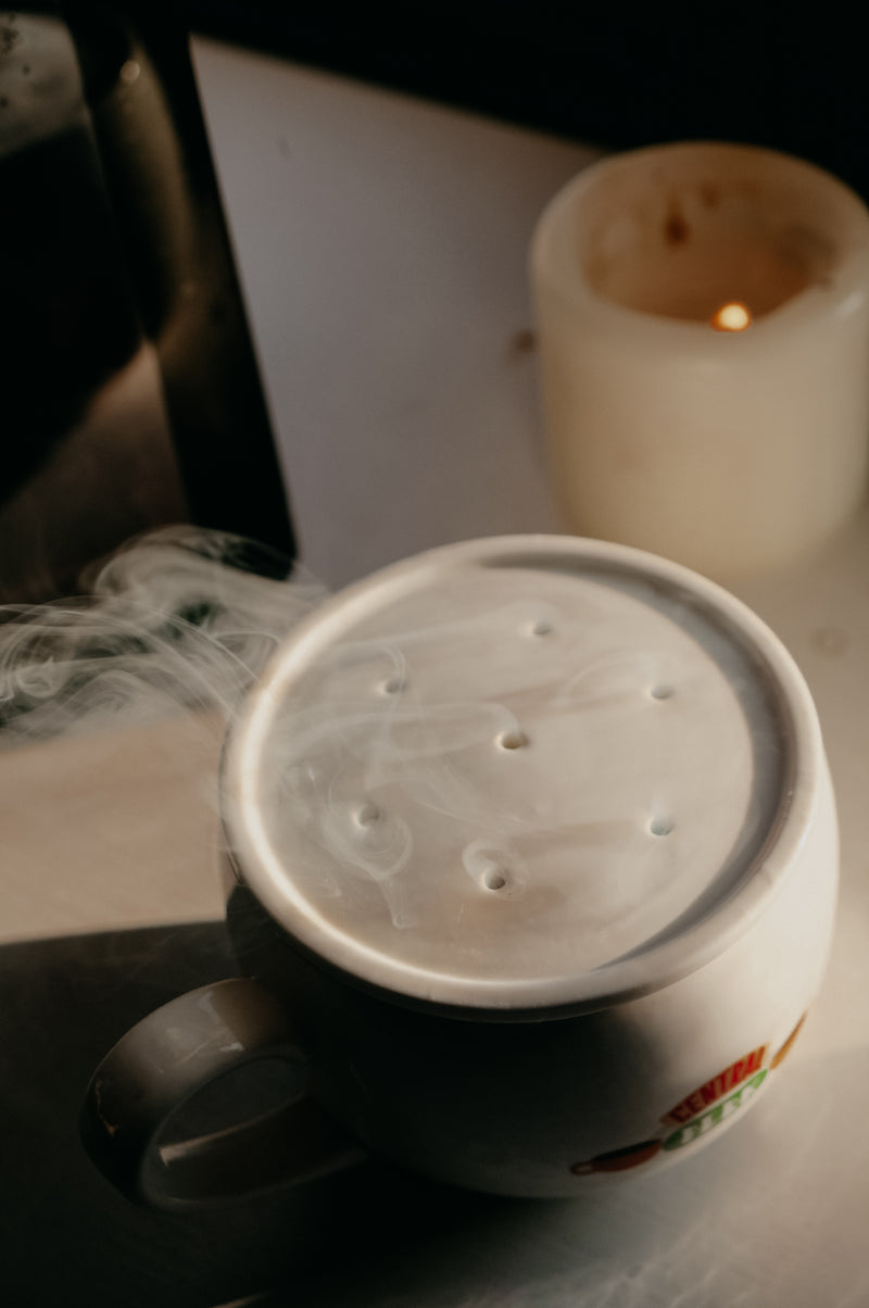 Perk Coffee Inspired 2 in 1 Melt Burner and Incense Burner