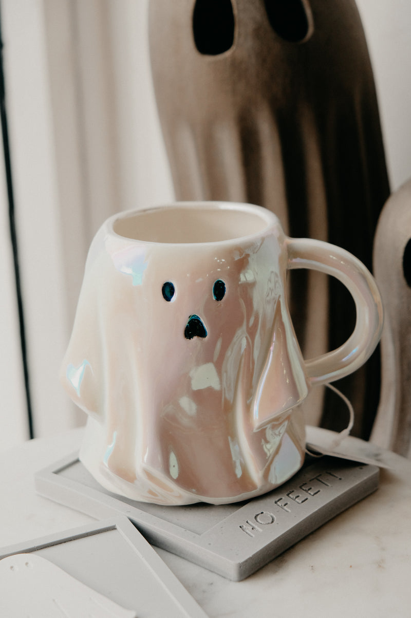 Beetlejuice No Feet Eco-Concrete Polaroid Coaster