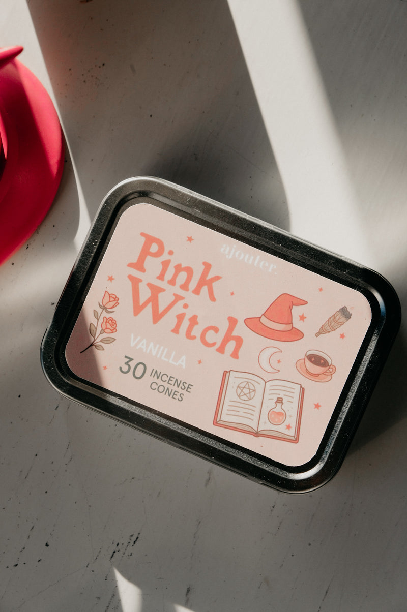 Pink Witches Hat Incense Burner + Cones