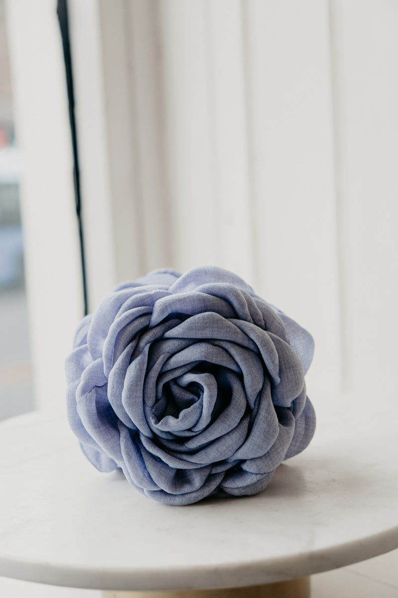Alysa Light Denim Blue Rose Claw Clip