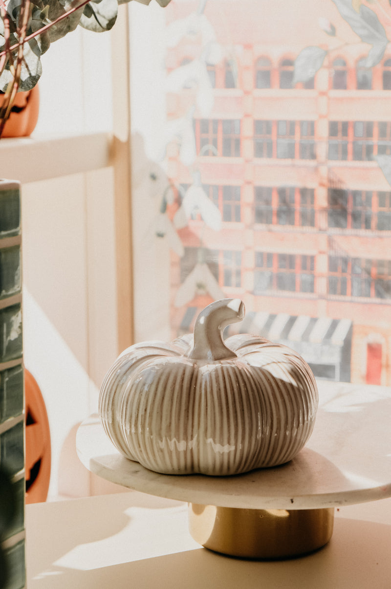 Jayne Rustic Ribbed Pumpkin Halloween Autumn - 3 sizes