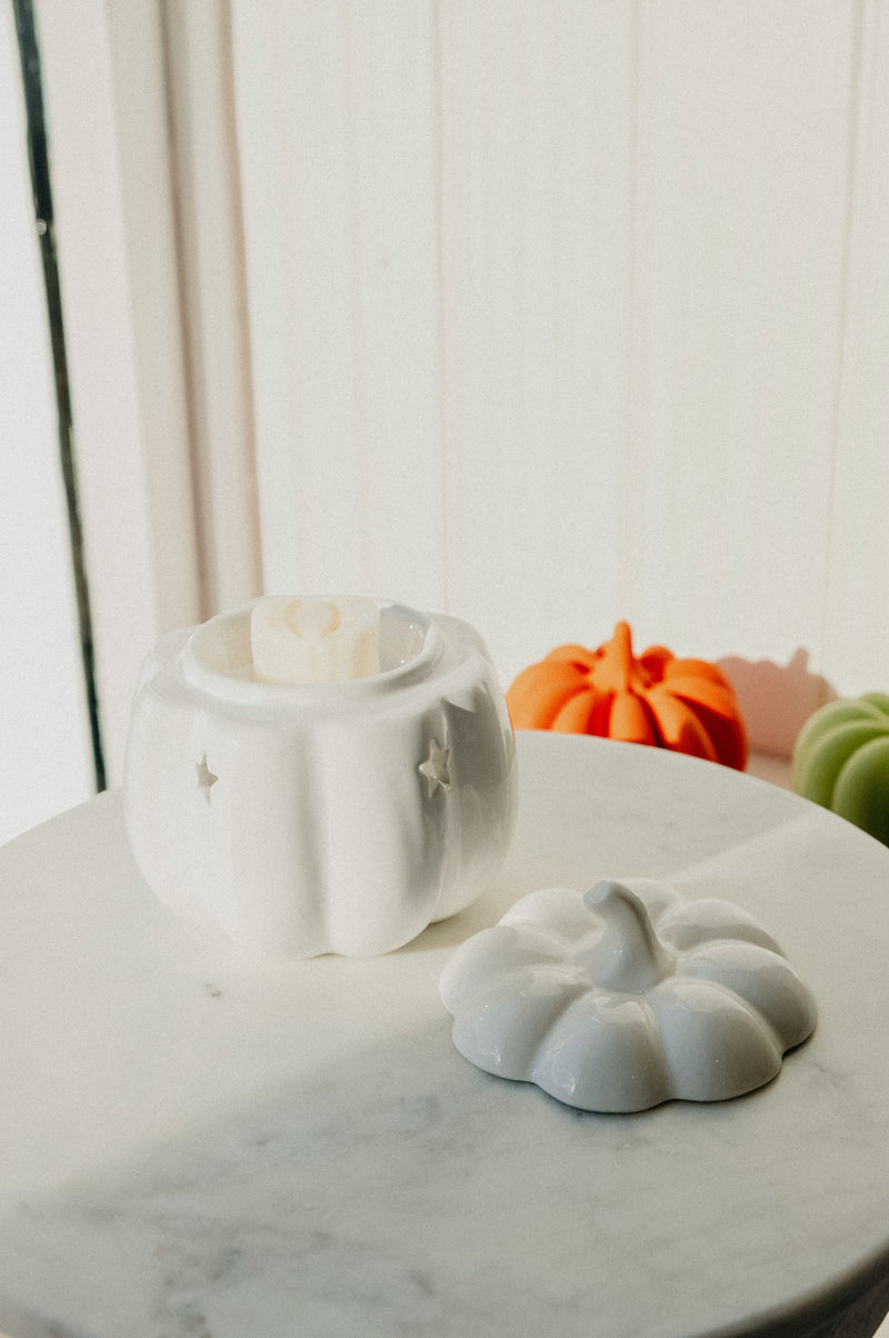 White Star Pumpkin Wax Melt Autumn Halloween Burner