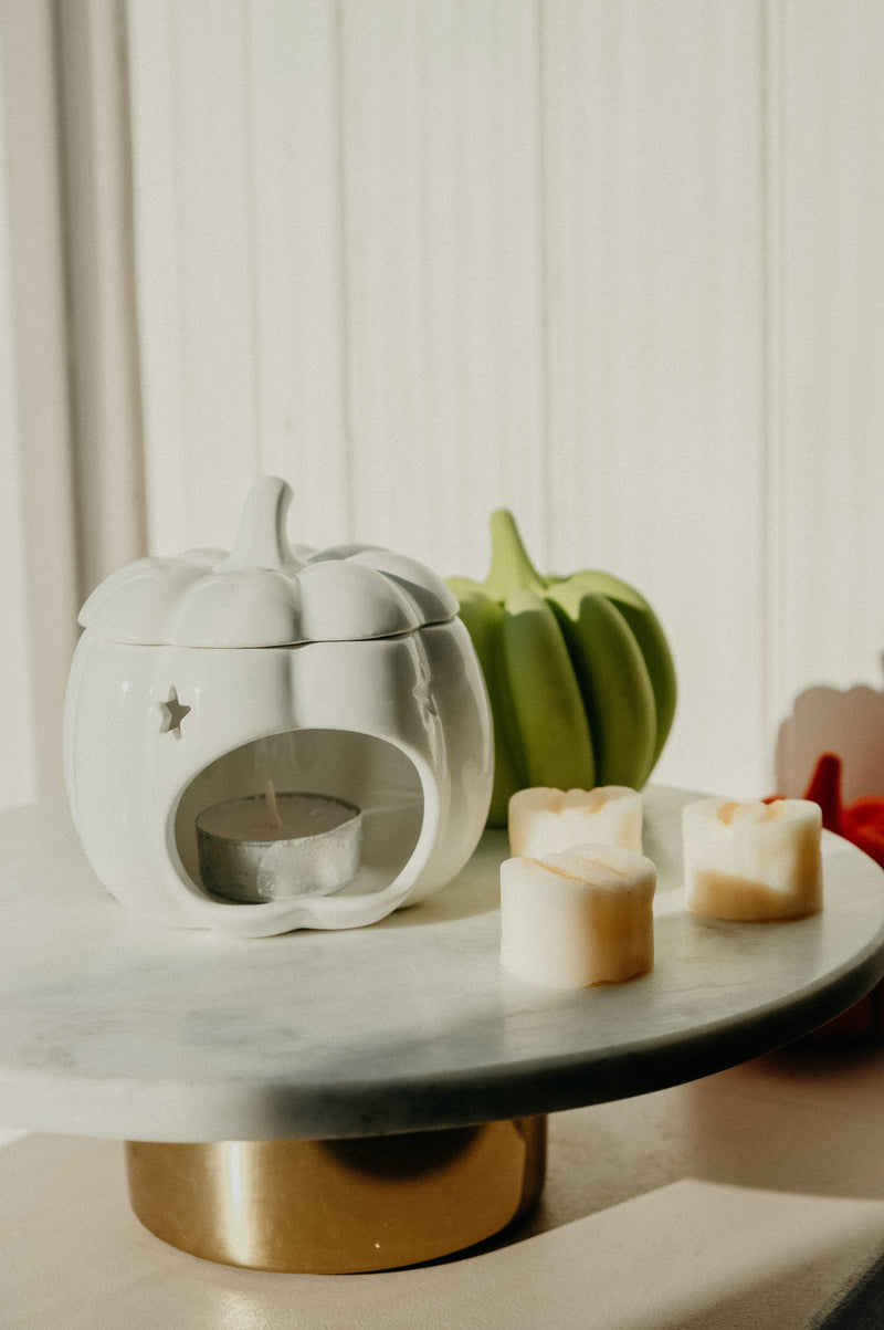 White Star Pumpkin Wax Melt Autumn Halloween Burner