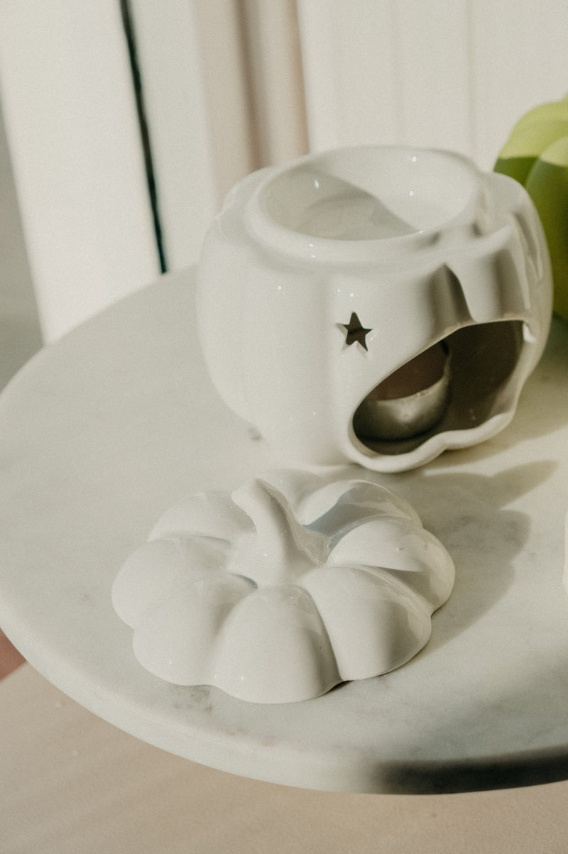 White Star Pumpkin Wax Melt Autumn Halloween Burner