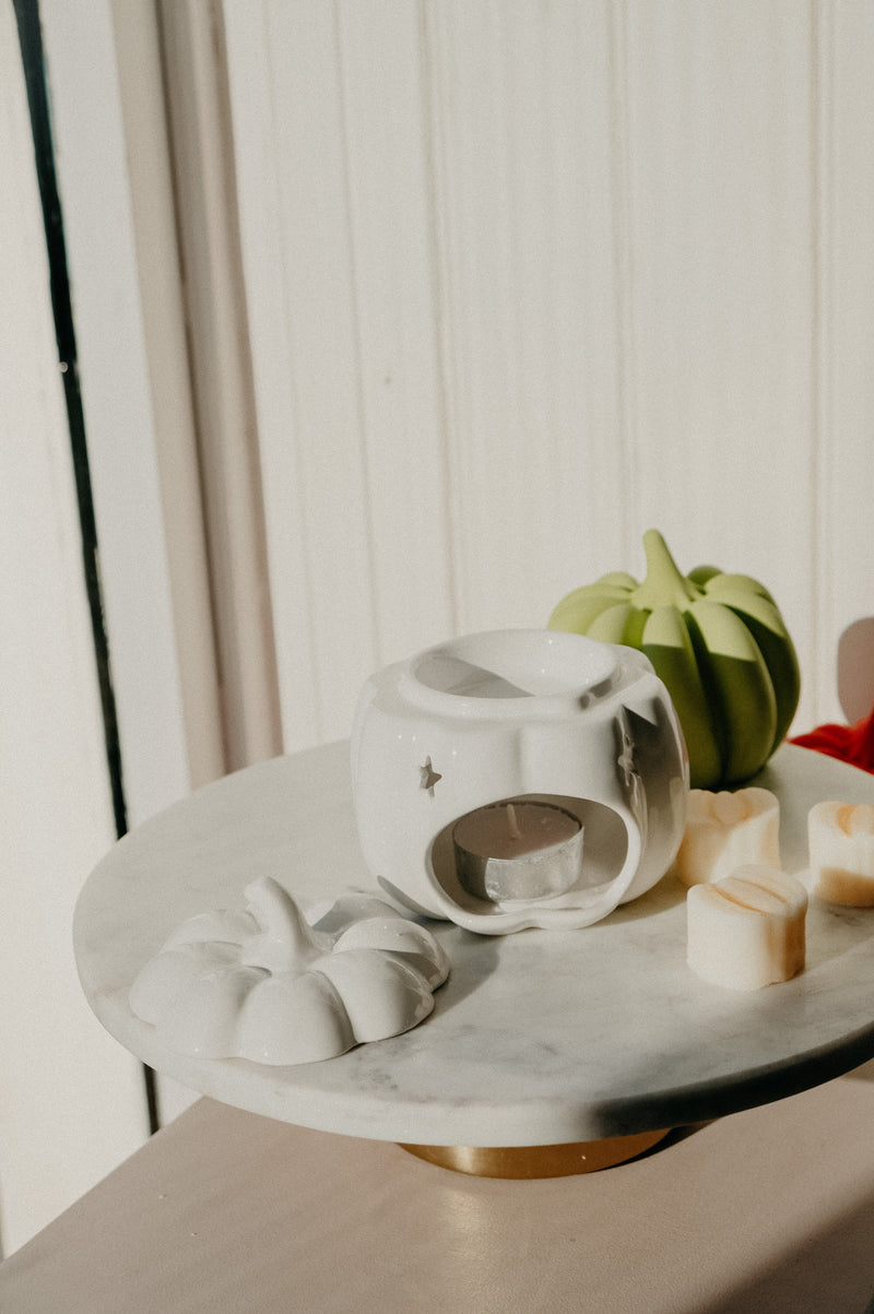 White Star Pumpkin Wax Melt Autumn Halloween Burner