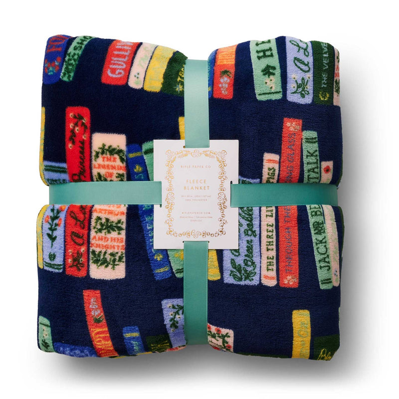 Bookish Christmas Fleece Blanket