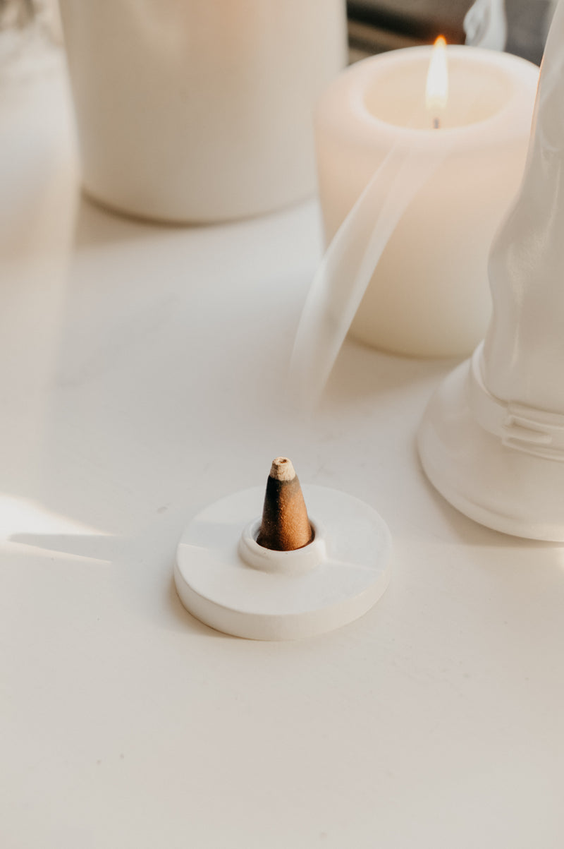 Wicked White Witches Hat Incense Burner