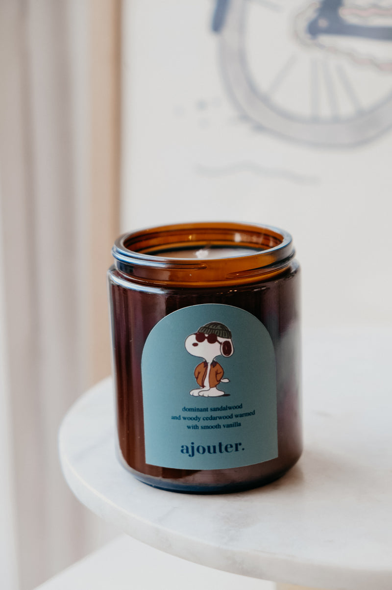 Snoopy Cool Guy Sandalwood Soy Wax Candle