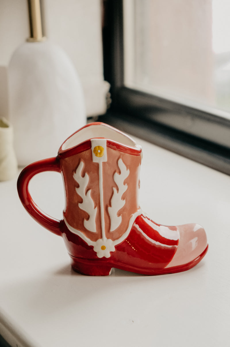 Maya Cowboy Boot Shaped Mug