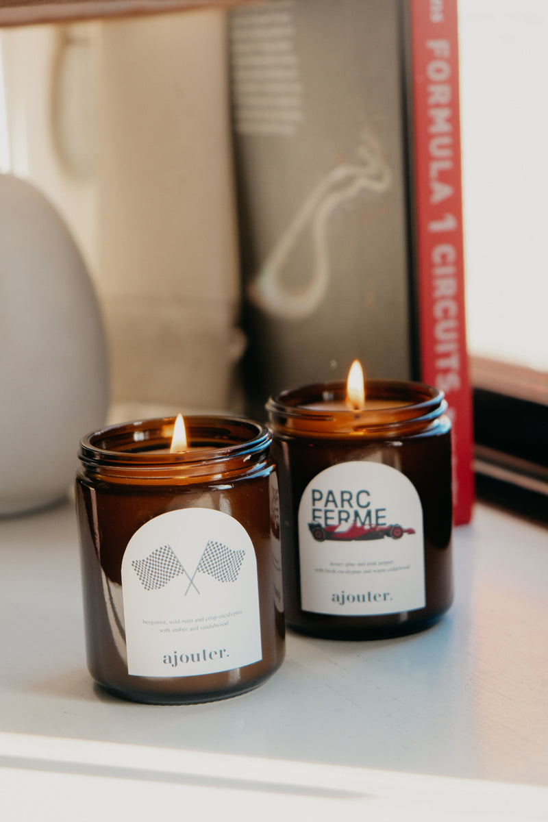 F1 Formula 1 Parc Ferme Candle - custom team options