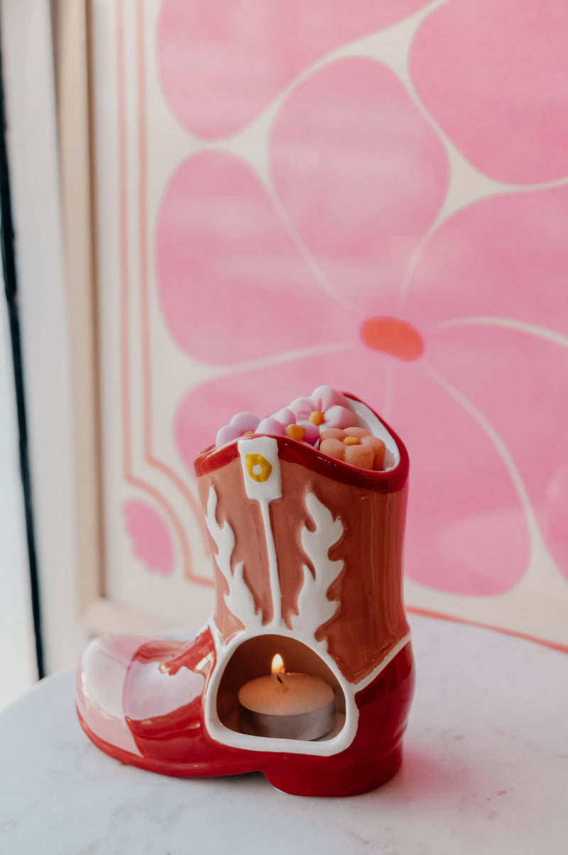 Cowboy Boot Ceramic Wax Melt Burner