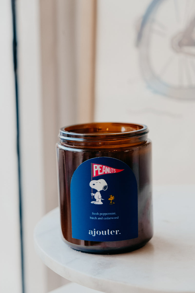 Snoopy and Woodstock Flag Peppermint Soy Wax Candle