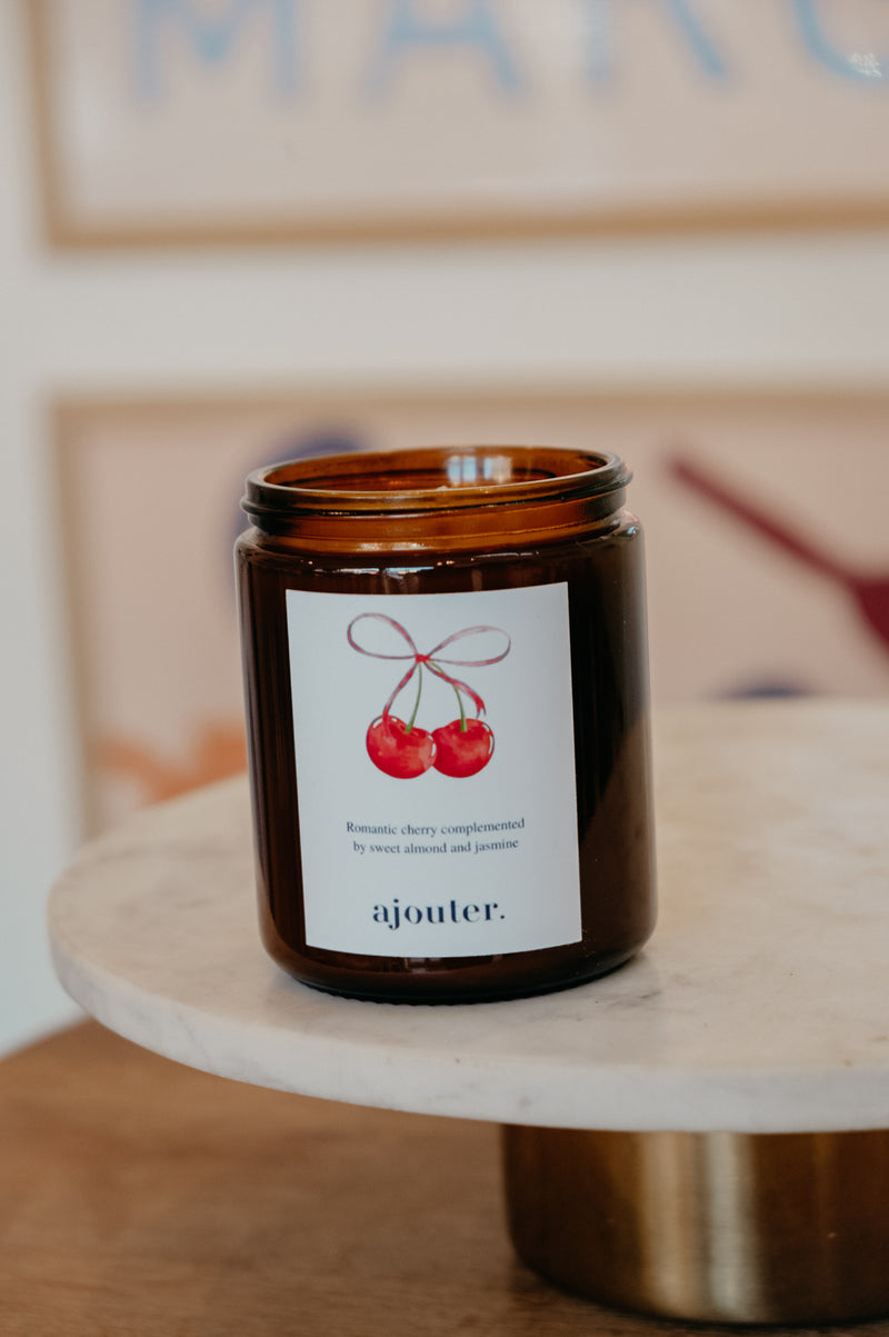 Cherry Bow Valentines Soy Wax Candle