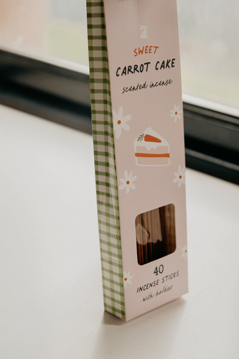 Cottagecore Carrot Cake Incense Sticks and Daisy Holder