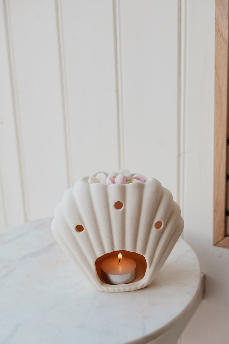 Fern Shell Cream Speckle Wax Melt Oil Burner