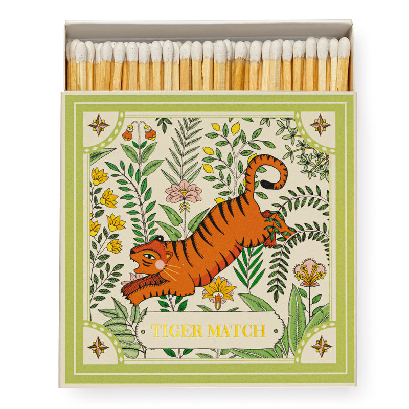Tiger Floral Luxury Matchbox