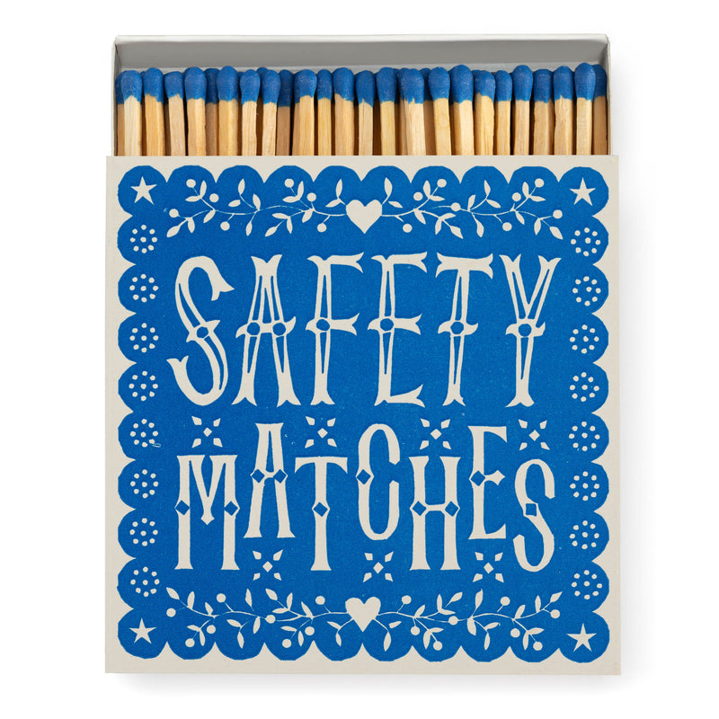 Safety Matches Blue Luxury Matchbox