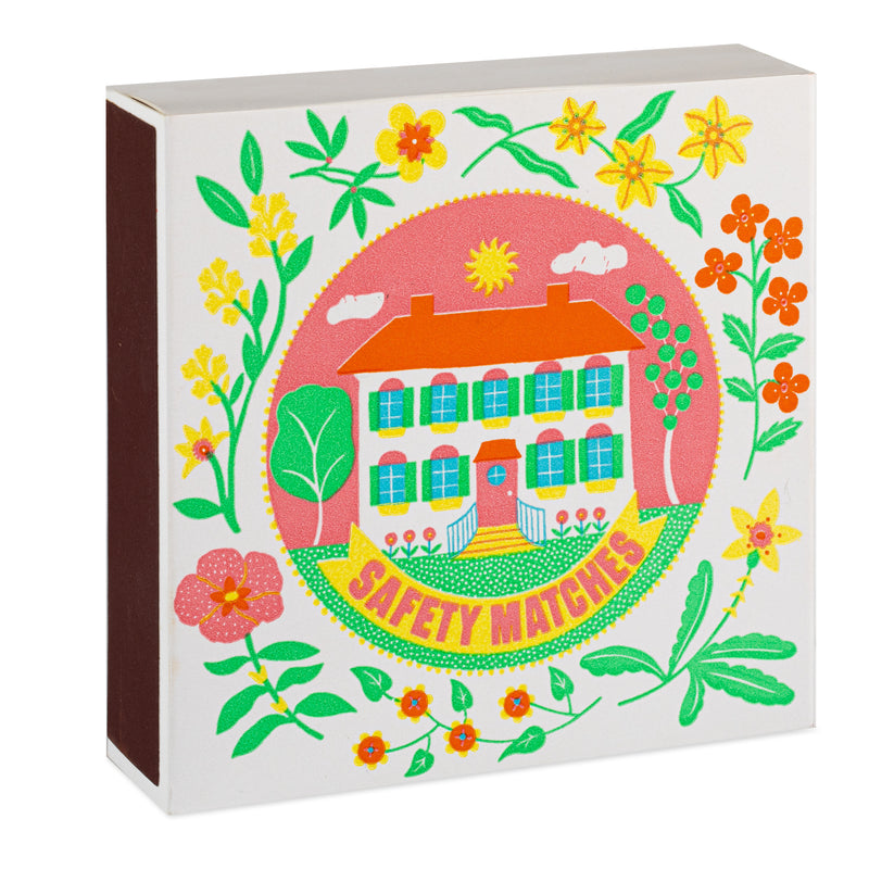 Cottagecore House Flowers Matchbox