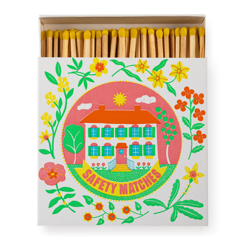 Cottagecore House Flowers Matchbox