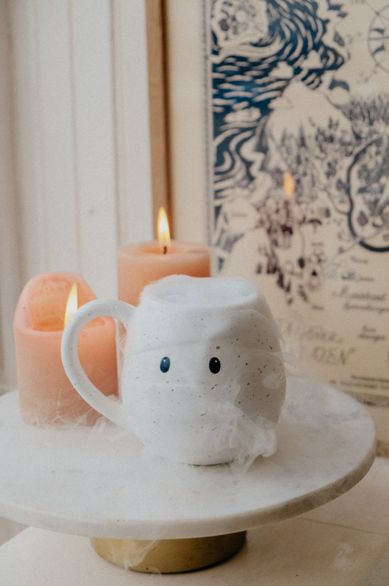 Mason Mummy Matte White Halloween Autumn Mug