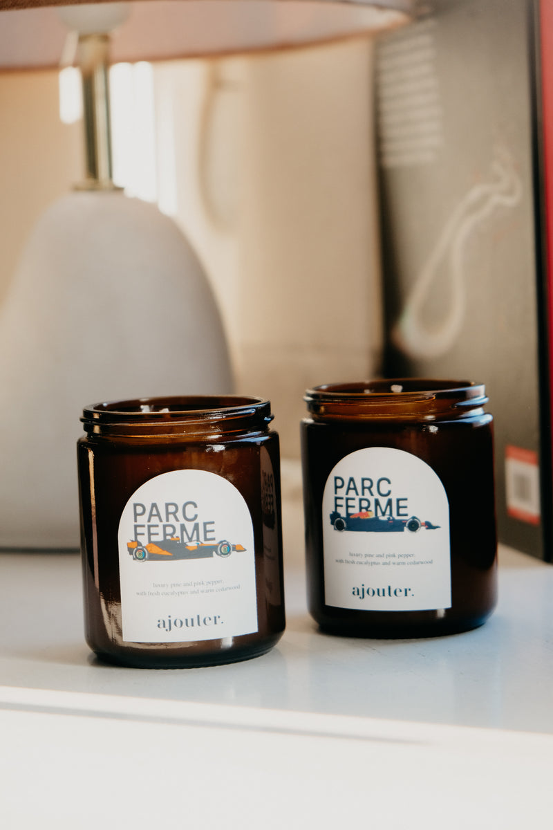 F1 Formula 1 Parc Ferme Candle - custom team options