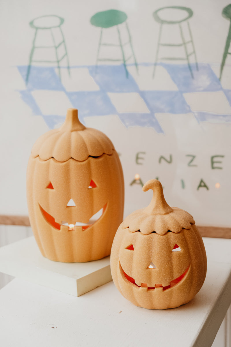 Heidi Orange 3 in 1 Jack-o-Lantern Pumpkin Halloween Wax Melt Burner | Incense Burner | Tealight Holder - 2 sizes
