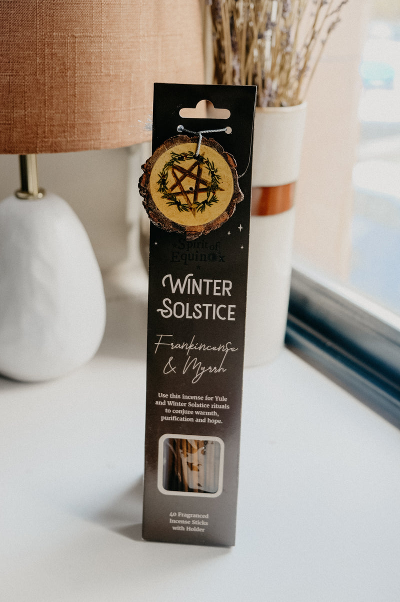 Winter Frankincense and Myrrh Christmas Incense Sticks with Holder